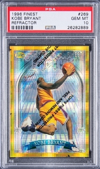 1996-97 Topps Finest Refractor #269 Kobe Bryant (With Coating) Rookie Card - PSA GEM MT 10